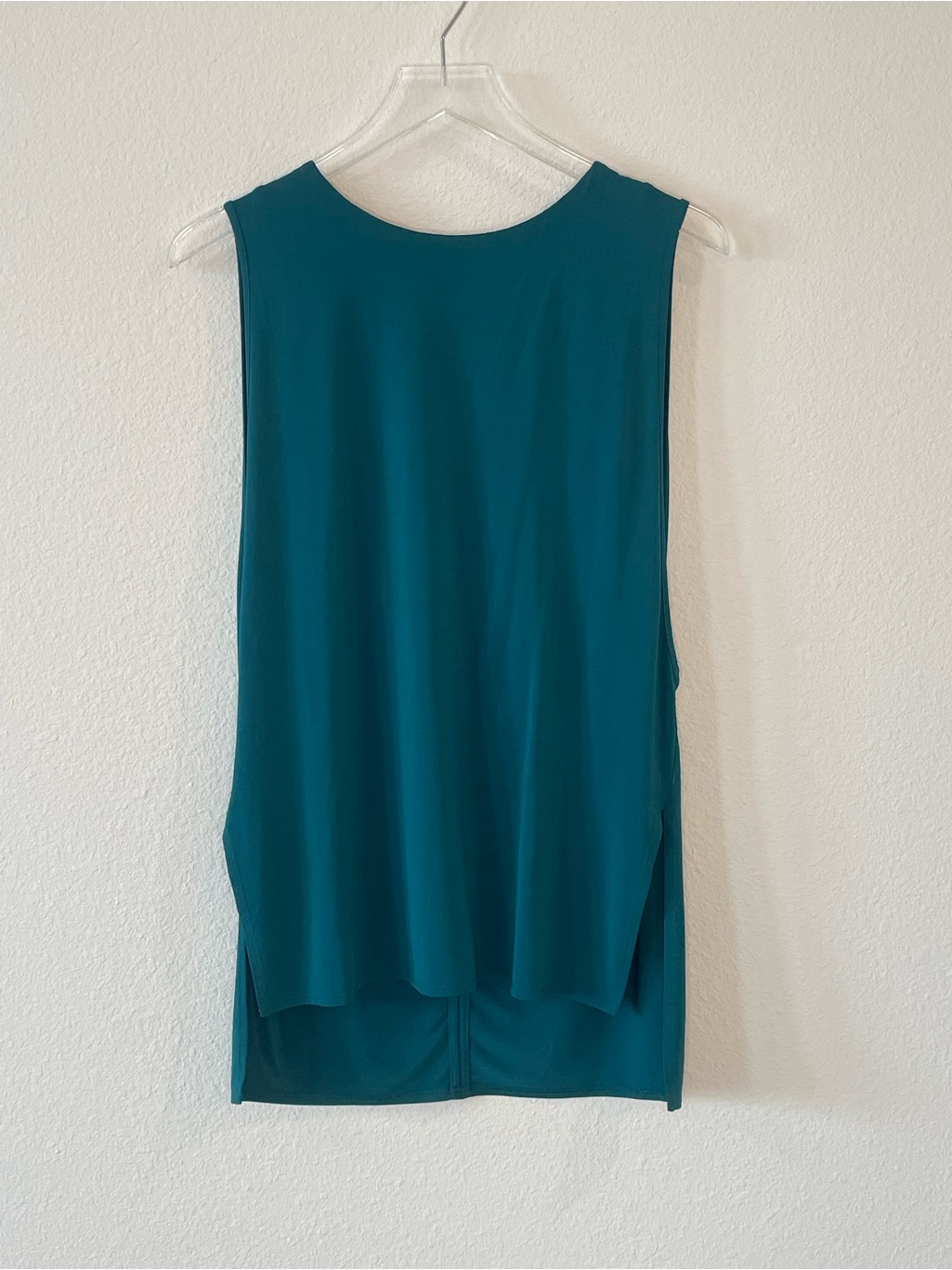 Helmut Lang Faint Sleeveless Jersey Top Teal